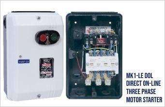 MK1-LE DOL DIRECT ON-LINE
THREE PHASE MOTOR STARTER