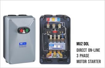 MU2 DOL DIRECT ONLINE 3 PHASE MOTOR STARTER
